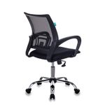 Кресло оператора Бюрократ CH-695N/SL/BLACK, CH, спинка сетка черная TW-01, сиденье ткань черная TW-11, механизм качания (до 150кг)