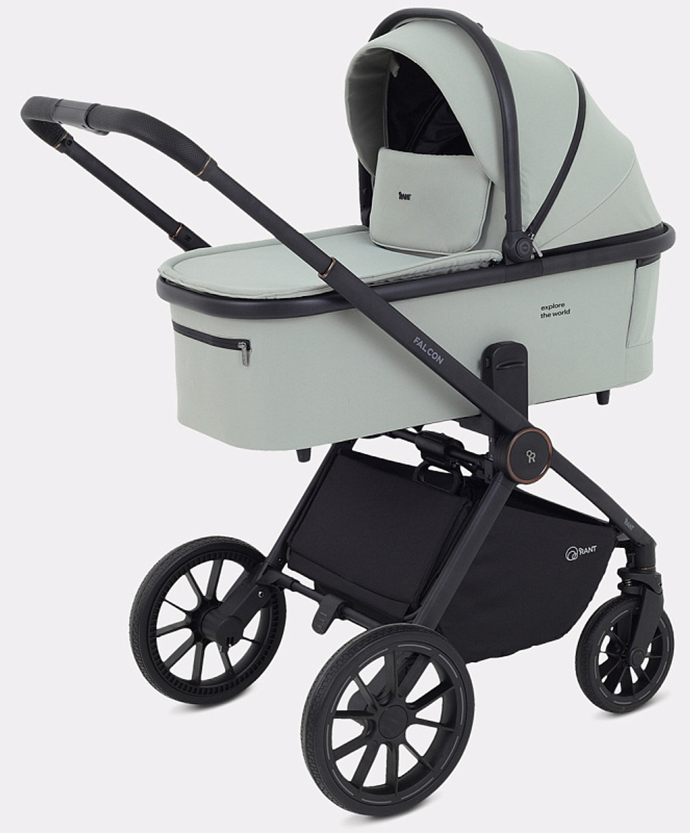Детская коляска Rant Falcon Neo 3 в 1 с автокреслом Cruise Black Sage