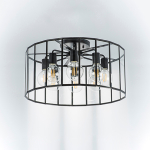 798287 Люстра GENNI 8х40W E27 ЧЕРНЫЙ МАТОВЫЙ/ПРОЗРАЧНЫЙ