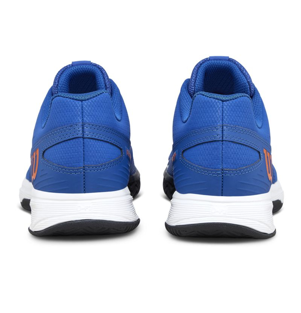 Детские Кроссовки теннисные  Wilson Rush Pro Jr - deja vu blue/orange tiger/white