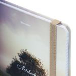 Блокнот с резинкой в клетку 96 л., А5 145х203 мм, твердая обложка, BRAUBERG, "Nature", 115534