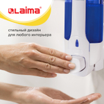 Дозатор для жидкого мыла LAIMA, НАЛИВНОЙ, 0,38 л., белый (тонированный), ABS-пластик.