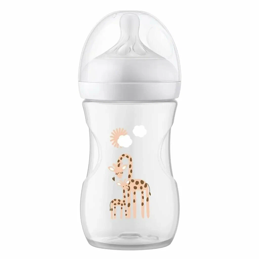 Бутылочка Philips Avent Natural 1+мес жираф 260мл SCY903/66