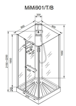 Кабина MiMi901T душевая Ceruttispa (90x90x215-225)