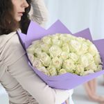 Розы кения белые (Premium) 51 шт