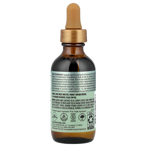 SheaMoisture, укрепляющее масло для кожи головы и волос, 59 мл (2 жидк. унции)