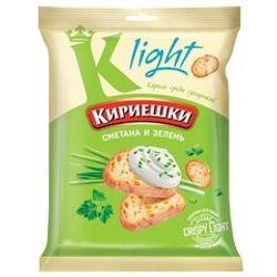 СУХАРИКИ КИРИЕШКИ ЛАЙТ 80 ГР СМЕТАНА ЗЕЛЕНЬ