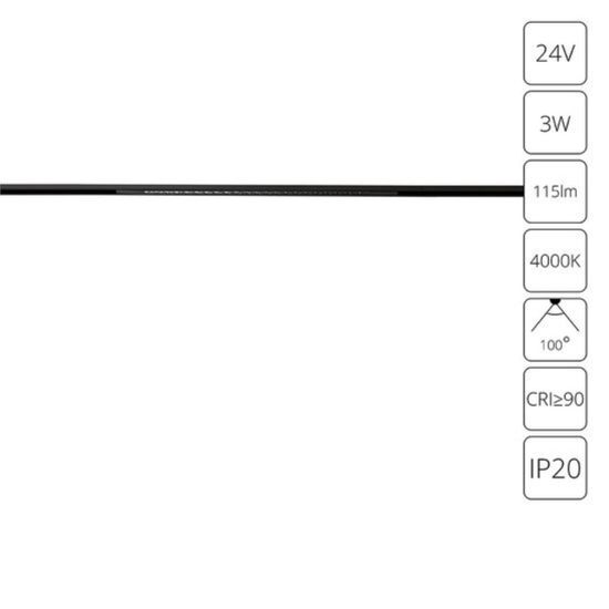 A6229PL-1BK СВЕТИЛЬНИК ПОТОЛОЧНЫЙ PRESTO 24В 3Вт 138лм 4000К 90+ 100°