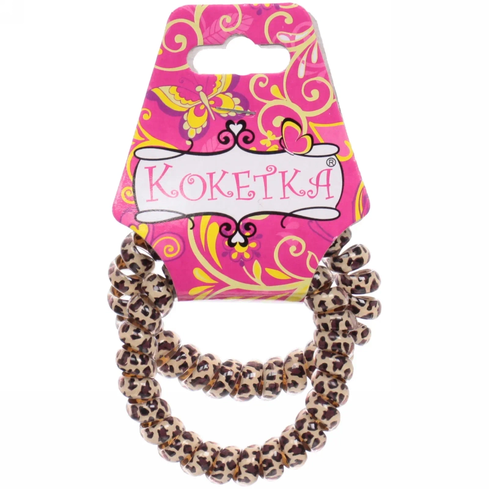 Резинки для волос силиконовые 2шт «Your Style», леопард, микс 6 цветов, d-5,5см