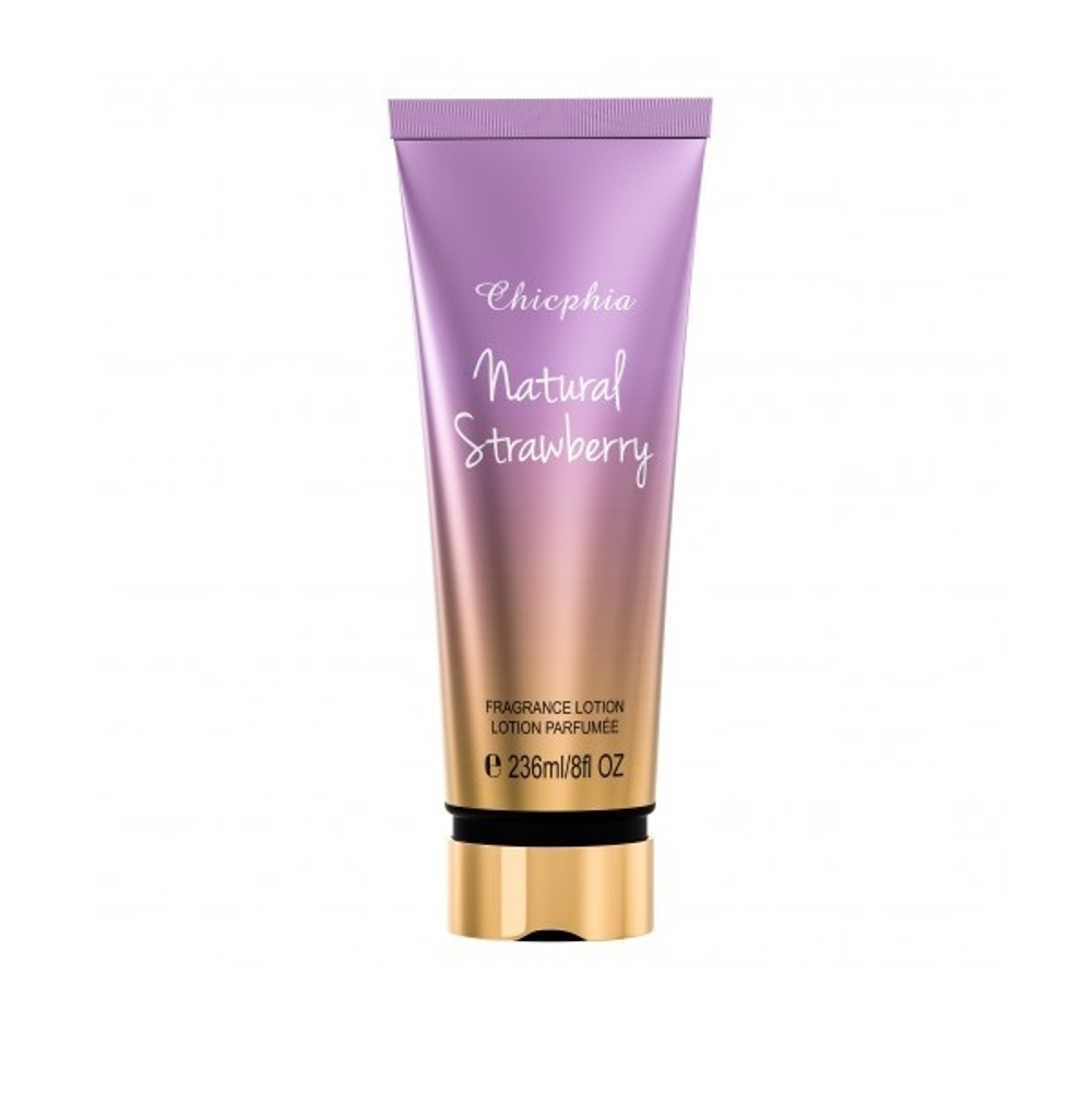 Крем для тела с ароматом клубники CHICPHIA Body Cream Natural Strawberry 236 мл