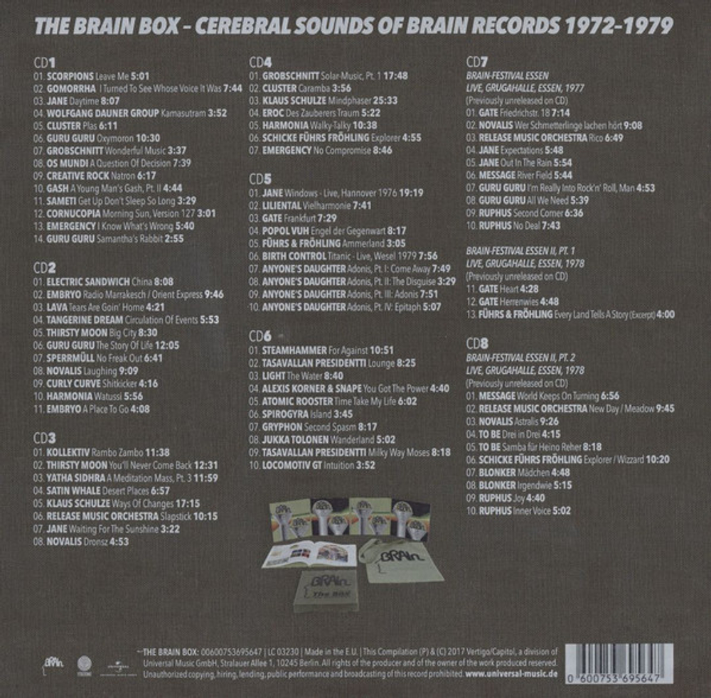 Сборник / The Brain Box - Cerebral Sounds Of Brain Records 1972-1979 (8CD)