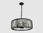 Подвесная люстра с хрусталем TR5815 BK/CL черный/прозрачный E14/5 max 40W D500*650