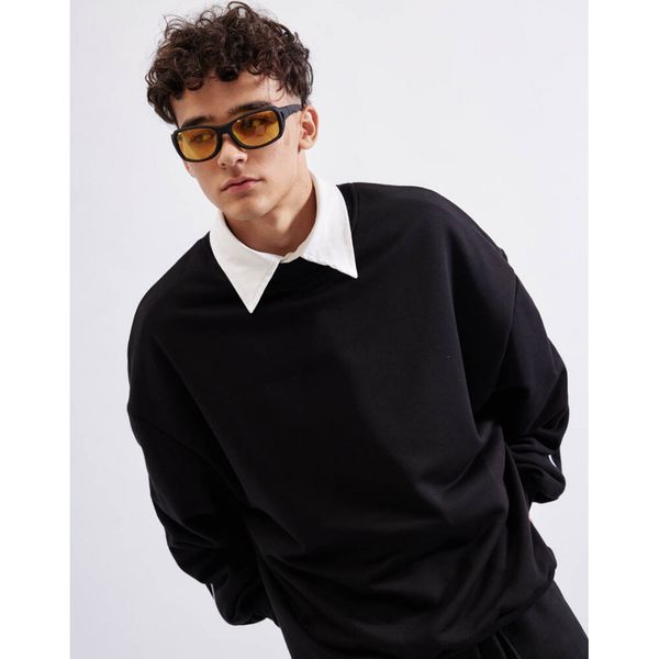 Толстовка оверсайз черная - фото 4