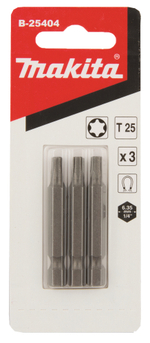 Насадка T25, 50 мм, E-form (MZ), 3 шт. Makita B-25404 T25 25 мм C-form 3 шт.