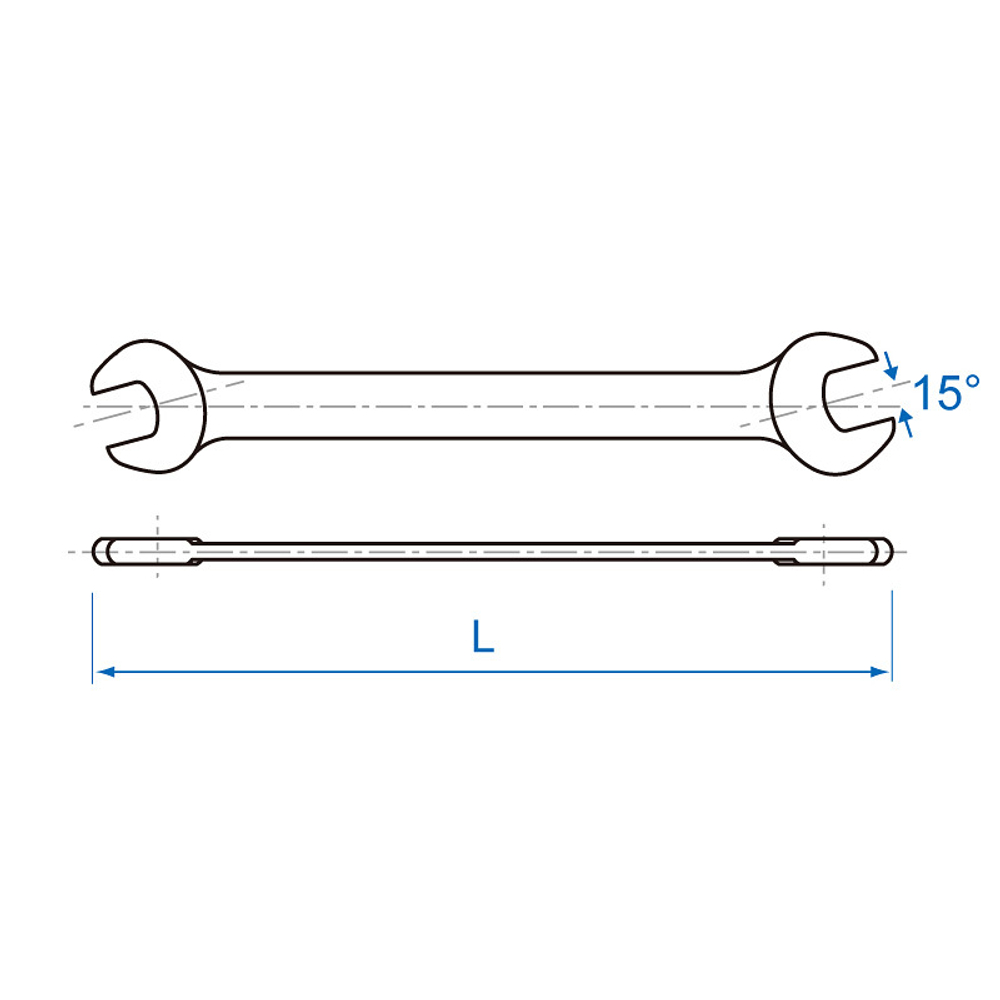 Ключ рожковый 24 x 27 мм KING TONY 19002427