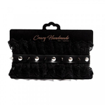 Чокер с шипами и черным кружевом