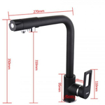 Смеситель для кухни, Frap, с картриджем, подкл к фильтр, чер, F4352-7