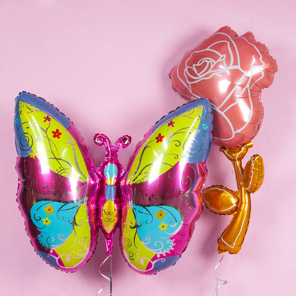 Шар (37"/94 см) Фигура, Роза, Розовый