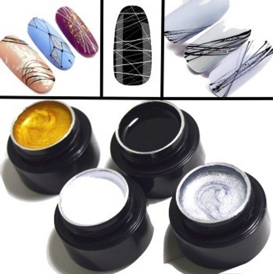 Гель Паутинка серебро