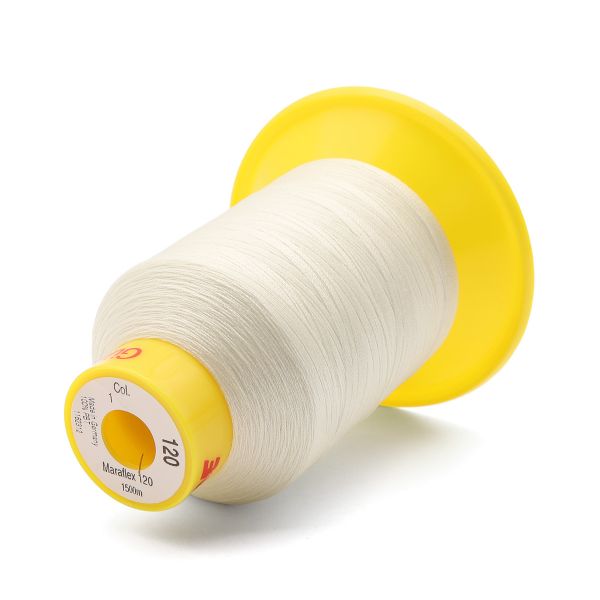 Нитка эластичная Gutermann Maraflex 120 (1500 метров), 1 кат. | _001 молочный (сумрачно-белый)