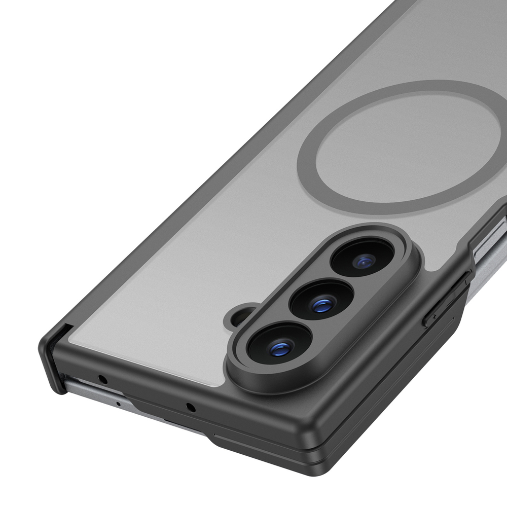 Усиленный чехол черного цвета с MagSafe для Samsung Z TriFold, серия Expn Series Magnetic от Dux Ducis