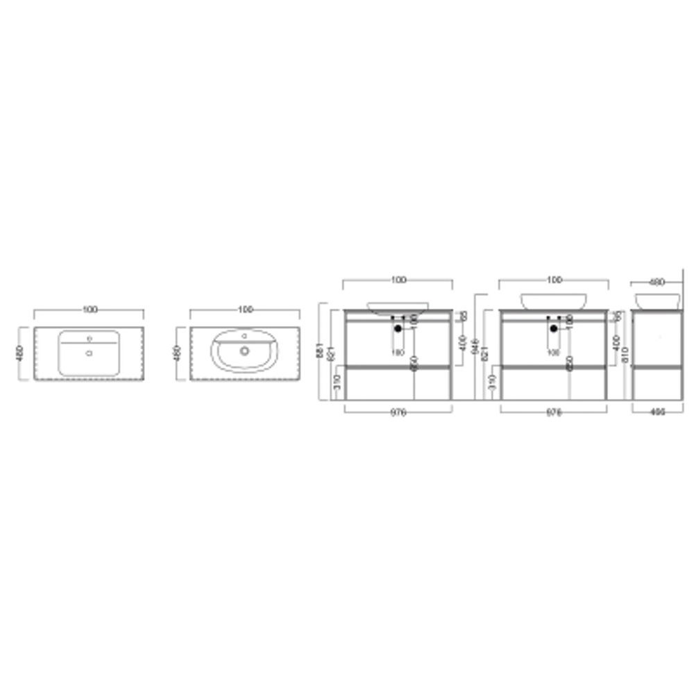 Каракас под раковину Kerama Marazzi Plaza Next (PL.N.100.01\BLK.M)