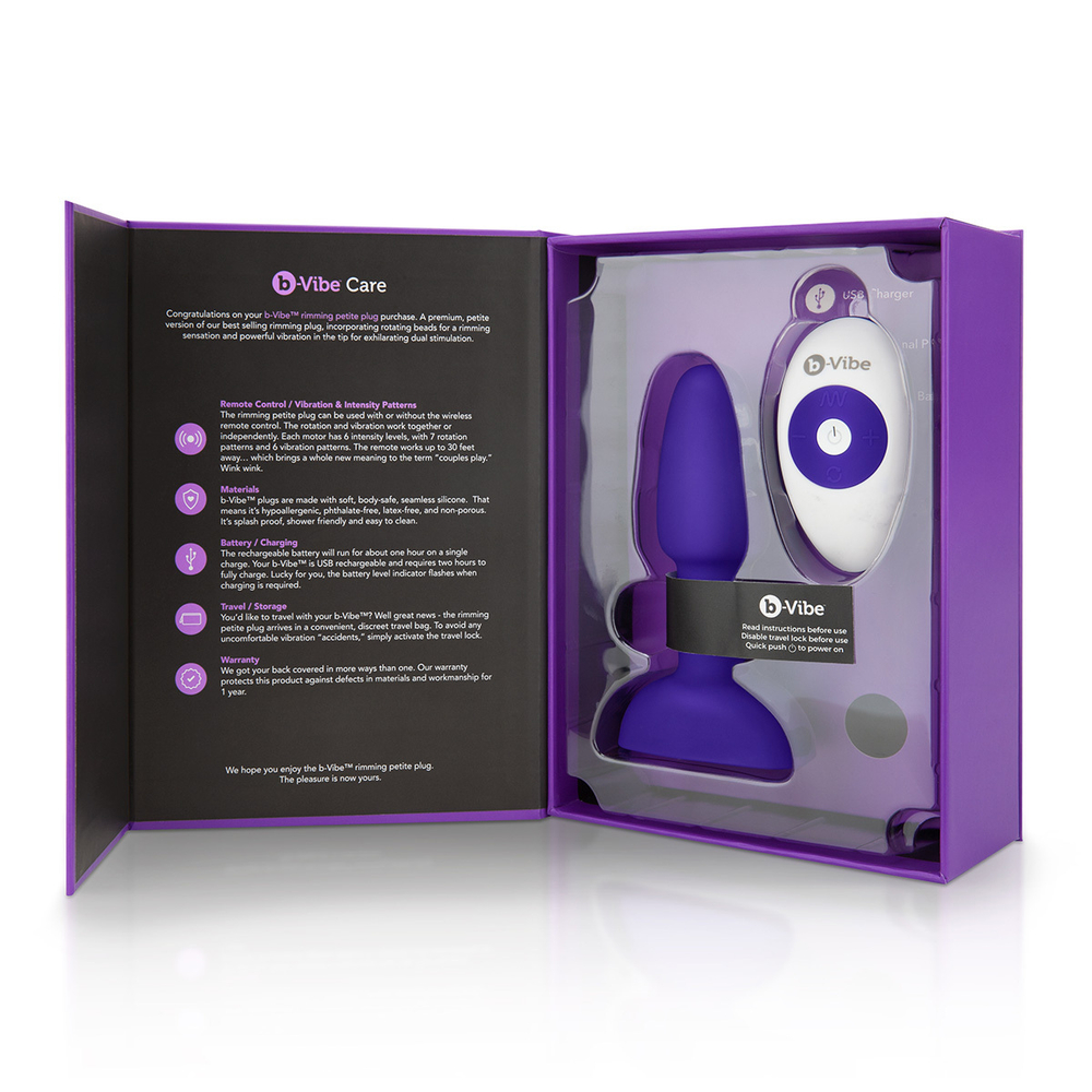 b-Vibe Rimming Petite - Анальная пробка с риммингом 