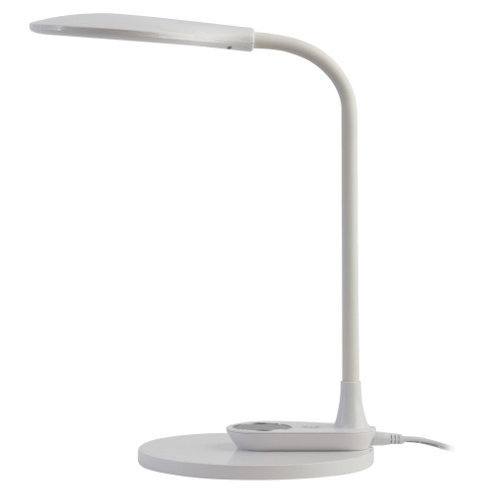 Настольный светильник ЭРА NLED-498-10W-W светодиодный со съемным основанием белый | Светодиодные настольные лампы