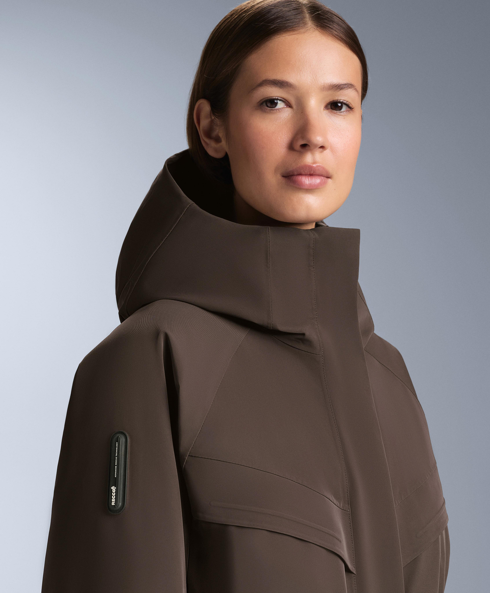 Oysho Водостойкий комбинезон Primaloft® SKI Performance, темно-коричневый