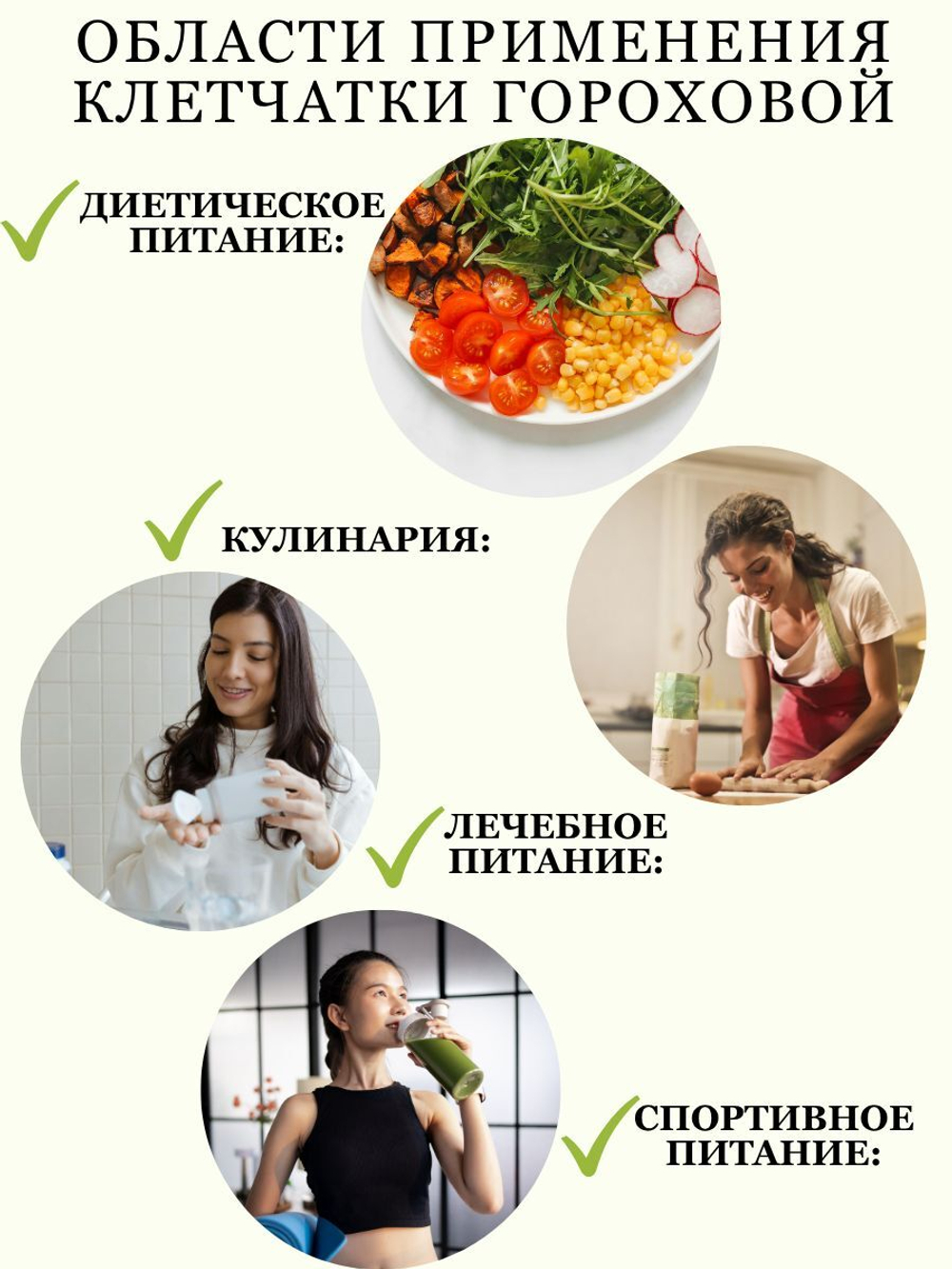 Клетчатка гороховая растительная 500 гр МилоБио