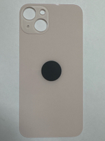 Задняя крышка для iPhone 13 Розовый (стекло, широкий вырез под камеру, логотип)