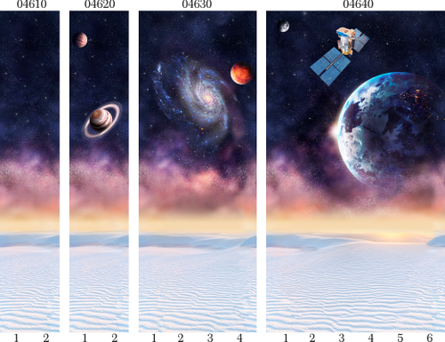 Панель ПВХ фотопечать 3D Panda Космос 2700х250 мм