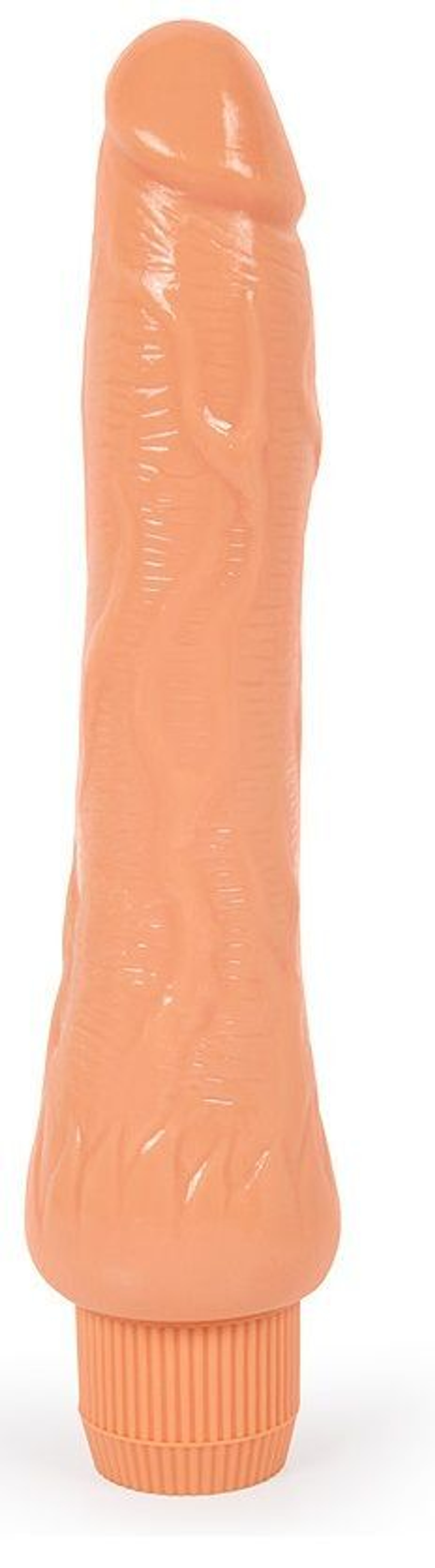Телесный гладкий вибратор-реалистик без мошонки - 24 см. (Цвет: телесный)