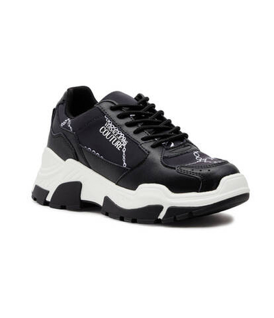 Кожаные кроссовки Versace Jeans Couture - черный(75VA3SP3ZP310)