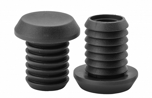 Заглушка ручек руля XH-B017 посадочный диаметр 19.8мм ПВХ чёрная
