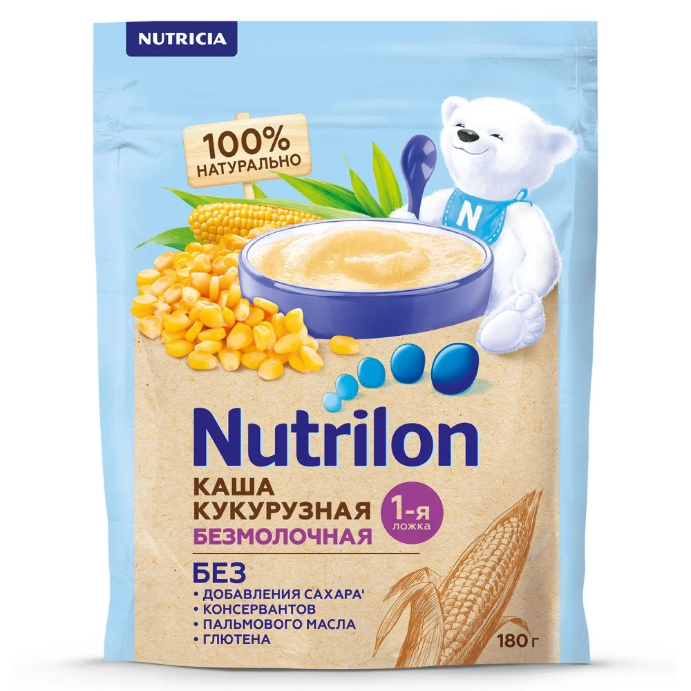 Каша Nutrilon безмолочная Кукурузная 180г с 5 месяцев