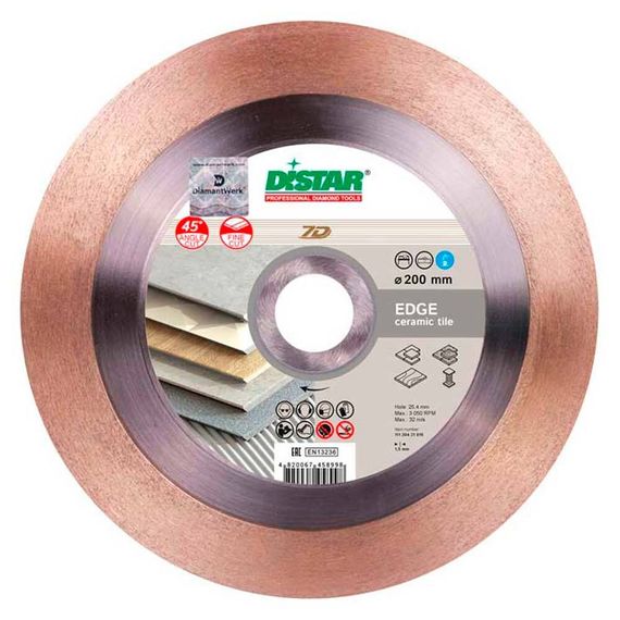 Диск алмазный по керамограниту, мрамору и граниту Distar Edge 1A1R 200х25.4мм (1015)