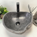 Раковина из речного камня RS-63512 (43*39*16) 0122