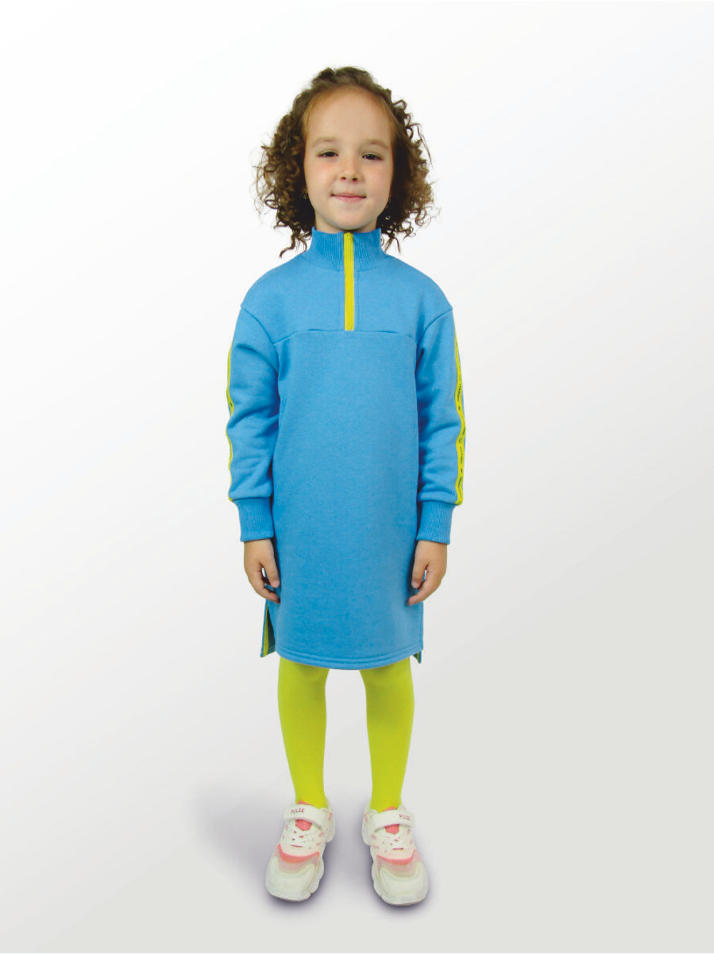Платье для девочки, модель №1, рост 116 см, голубое