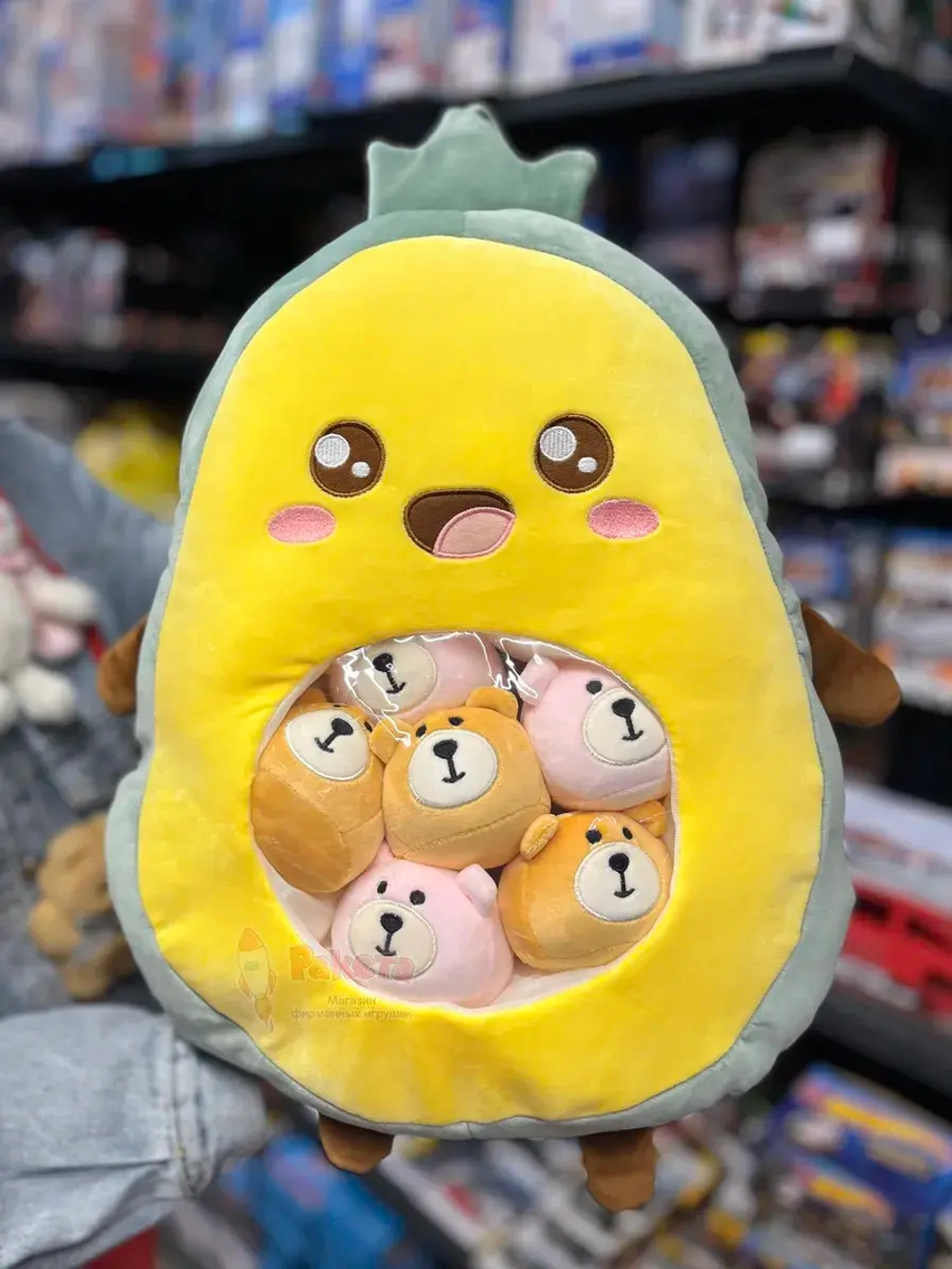 Мягкая игрушка подушка Pudding Пудинг Авокадо 6 шт
