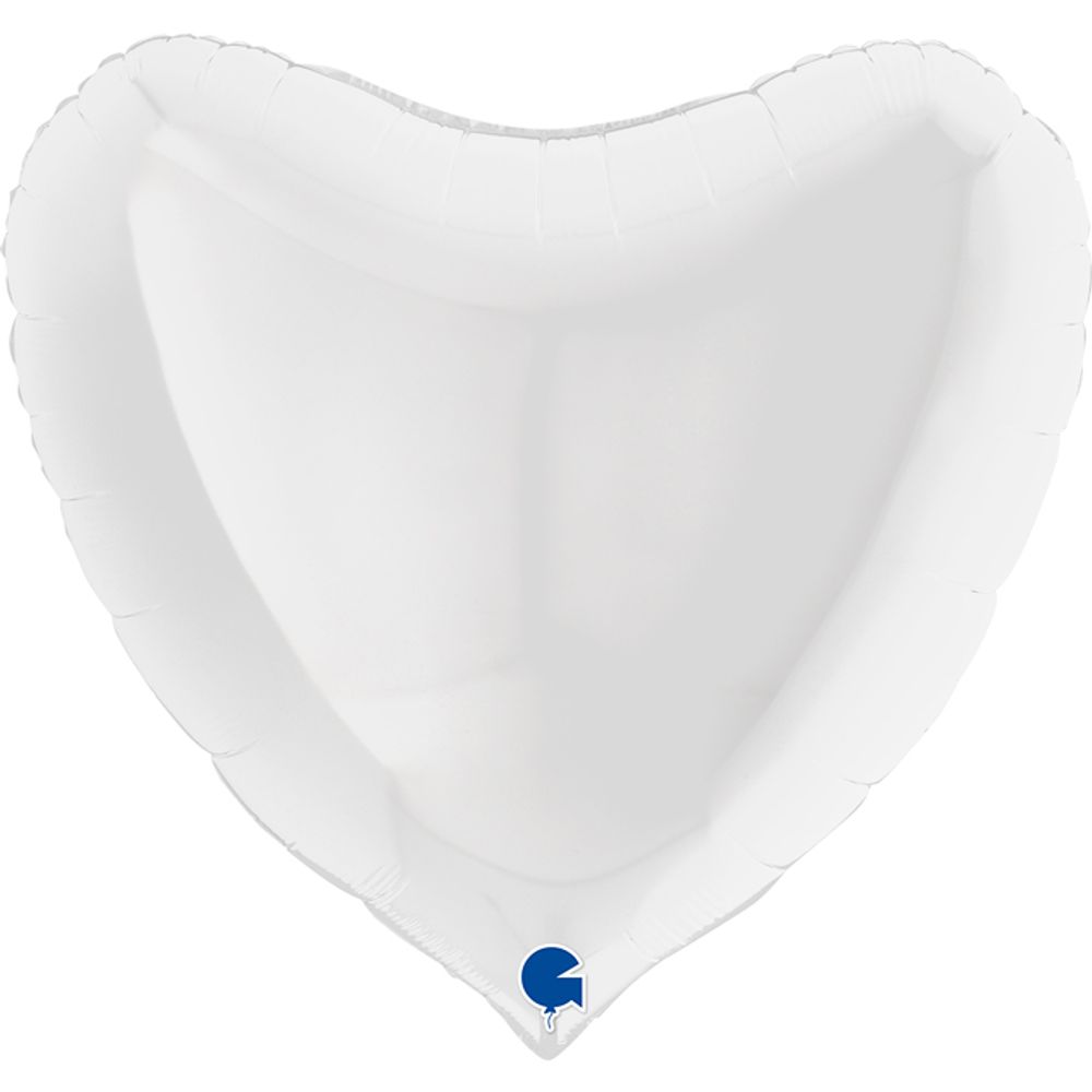 Gr (18&#39;&#39;/46 см) Сердце, Белый, 1 шт.