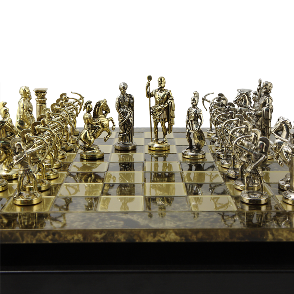 Manopoulos Шахматы с фигурами из бронзы Античные войны
