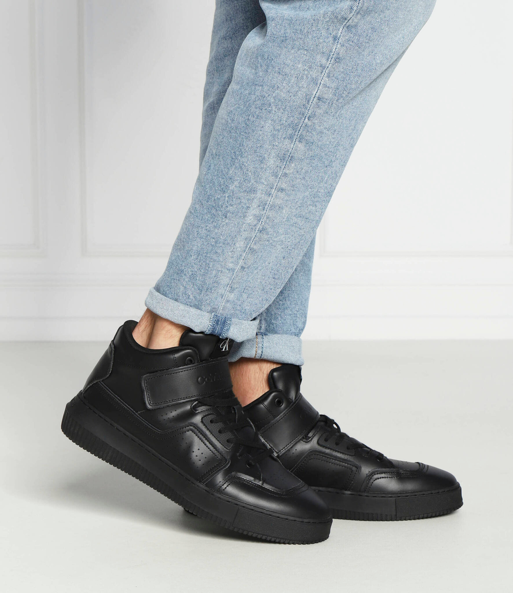 Кожаные кроссовки CALVIN KLEIN JEANS - черный(YM0YM00426)