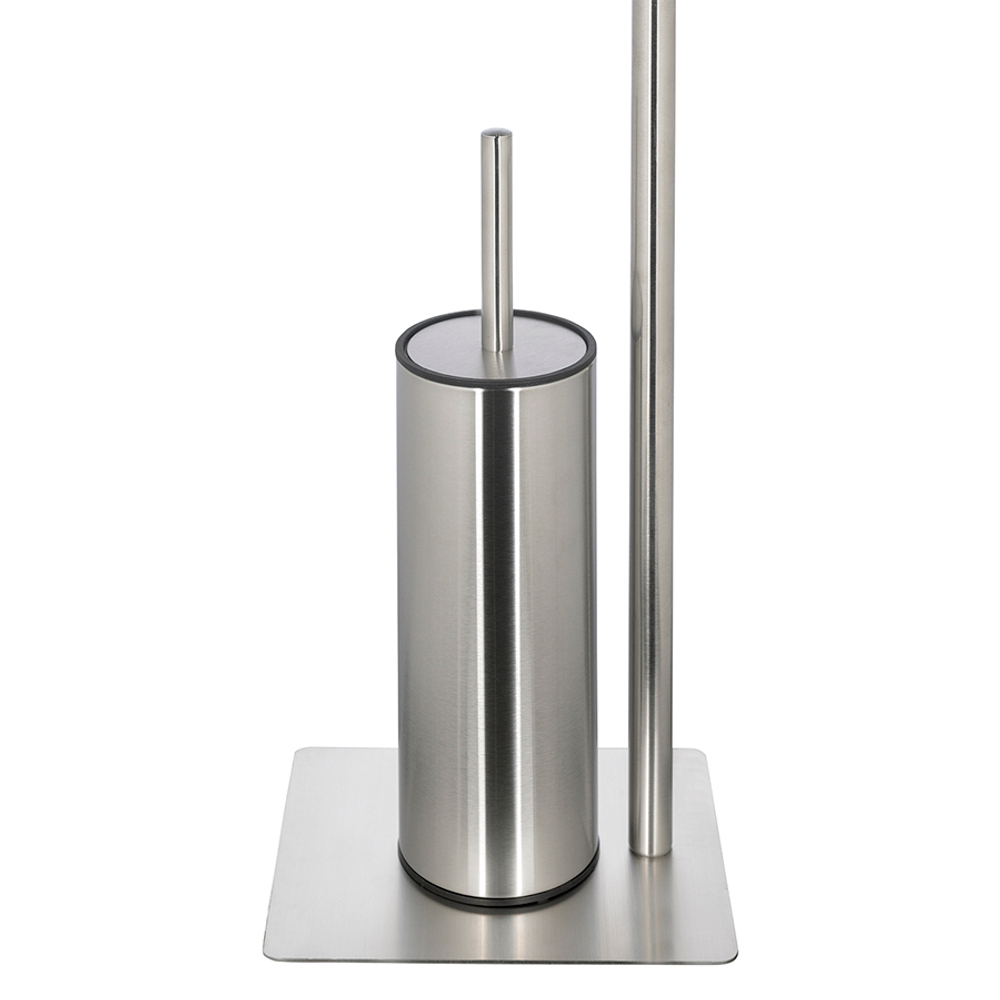 Держатель для туалетной бумаги с ершиком iver, матовый хром