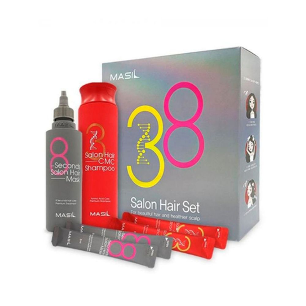 Masil Набор для ухода за волосами Limited Edition 38 Salon Hair Set (Shampoo 300 Ml+8ml+Mask 200ml+8