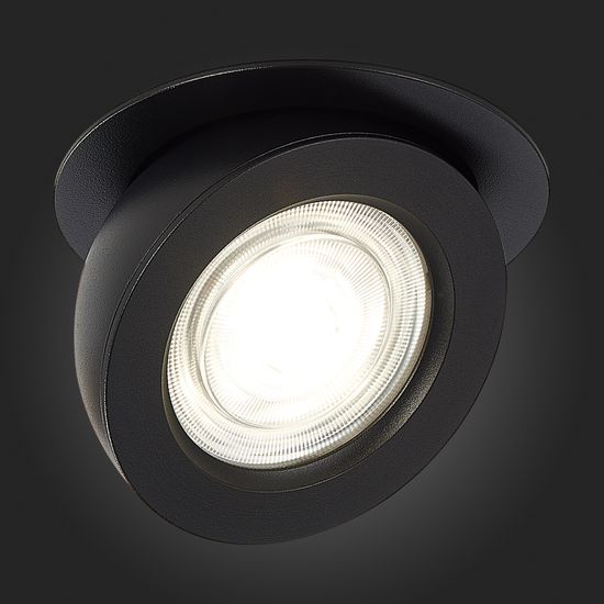 ST654.448.10 Св-к встр. Черный LED 1*10W 4000K 850Lm Ra>90 38° IP20 D109xH60 180-240V Встраиваемые светильники