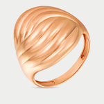 Женское кольцо из розового золота 585 пробы без вставки (арт. Кд4085)
