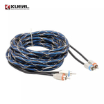 Кабель автомобильный акустический межблочный провод автозвук 2RCA-2RCA, ПВХ 5 м.