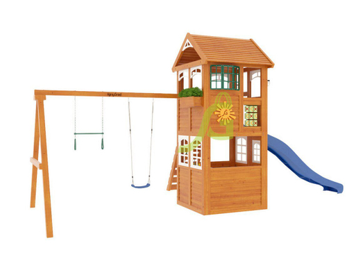 Детская деревянная площадка Клубный домик Luxe