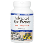Natural Factors, Advanced Eye Factors, улучшенная формула для зрения, 60 капсул